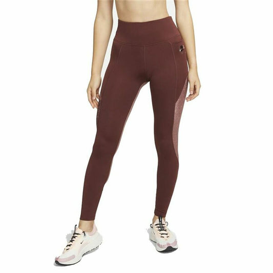 Leggings sportivi da donna Nike Air Dri-FIT Fast Marrone