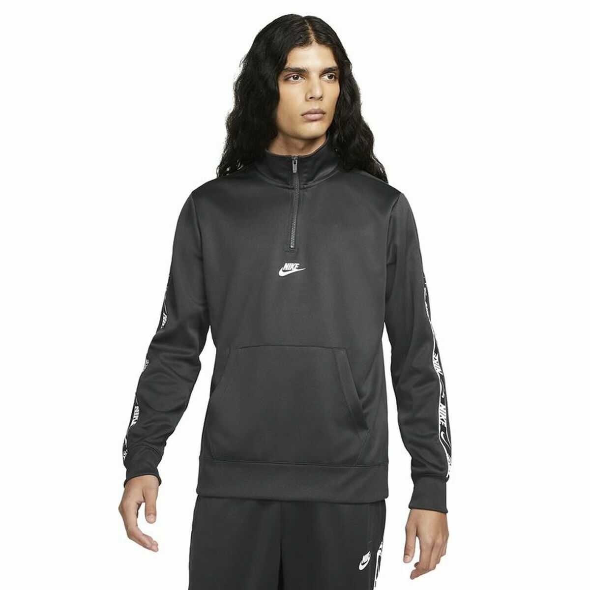 Felpa da uomo senza cappuccio Sportswear Nike Grigio scuro