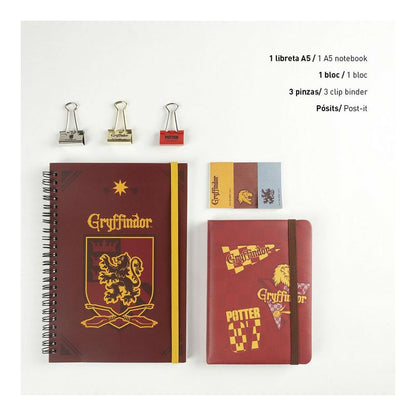 Set Cancelleria Harry Potter Grifondoro Rosso (6 pz)