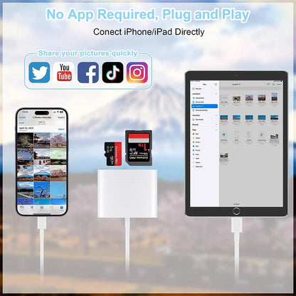 Lettore di schede SD per qualsiasi modello iPhone - HazeShop