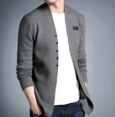 Cardigan da uomo slim fit con design a bottoni