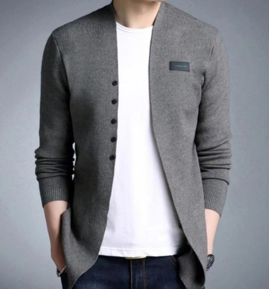 Cardigan da uomo slim fit con design a bottoni